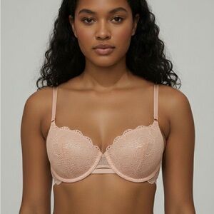 DKNY Soft Pink Lace Bra